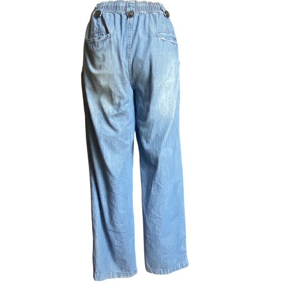 W.A.Y/Wonderful and Young Wide Leg Drawstring Waist Blue Jeans Sz S #134Q - Picture 5 of 7